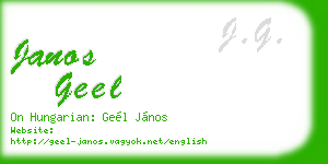 janos geel business card